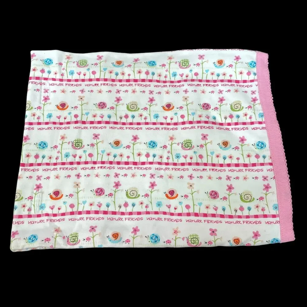 Emporio Baby Girl 4 Piece Set Footed One Piece w/ Swaddle Blanket Bib Pink NOS